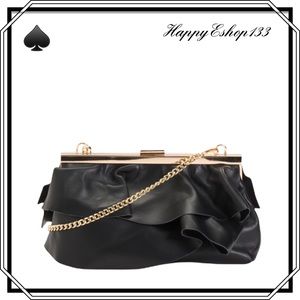 Fiordaliso Made In Italy Leather Layered Clutch Crossbody Bag